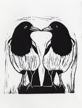 06. Two for joy, Lino cut